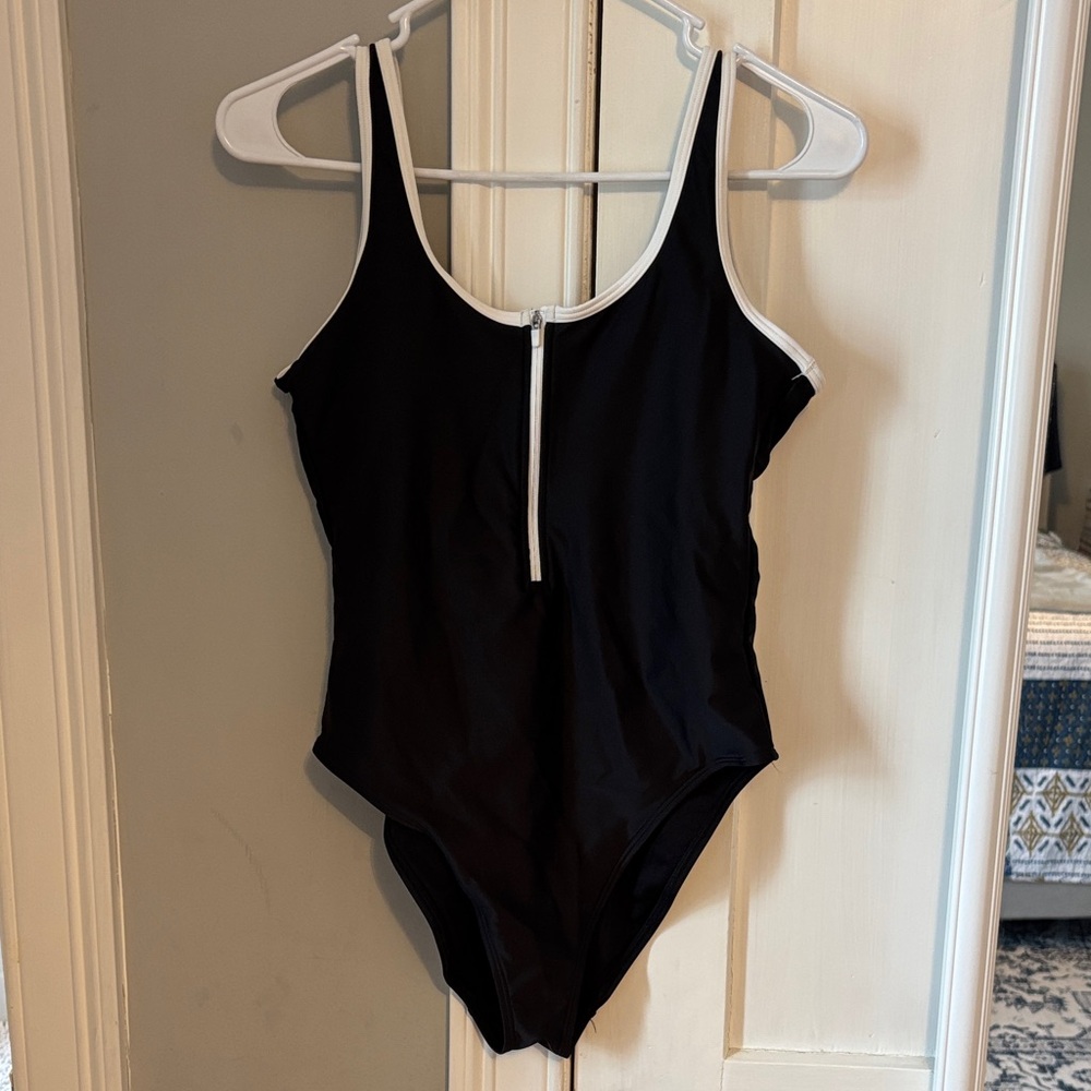 Old Navy Black and White One Piece Swimsuit